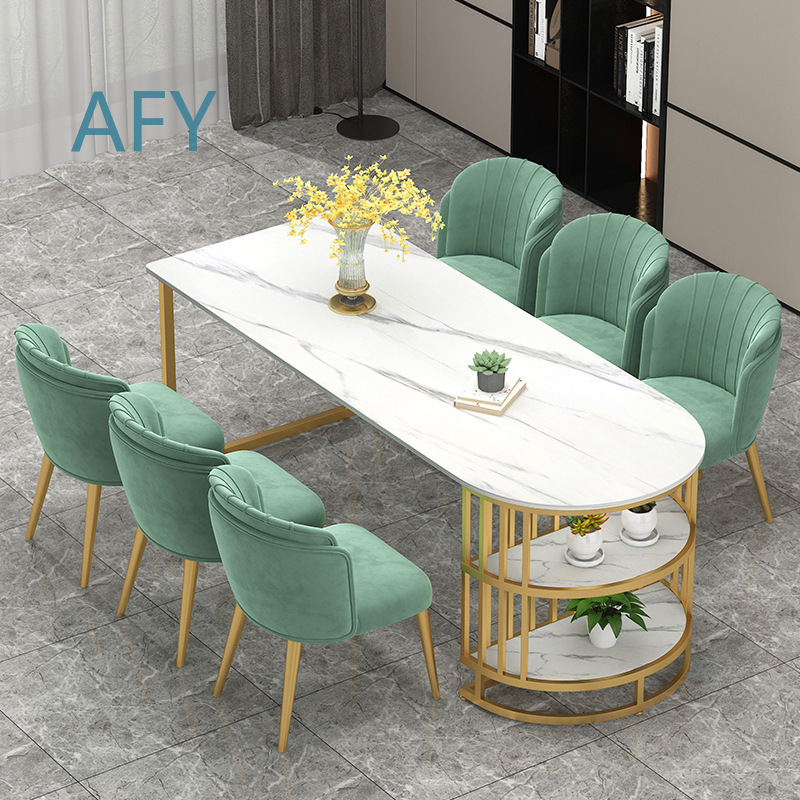 Home Office Of Ikea - ชุดโต๊ะรับประทานอาหารและเก้าอี้หินอ่อนทรงสี่เหลี่ยมสำหรับบ้านสไตล์โมเดิร์นมินิมอล สำนักงานที่บ้าน อพาร์ทเมนต์ขนาดเล็ก ห้องนั่งเล่น สำหรับ IKEA