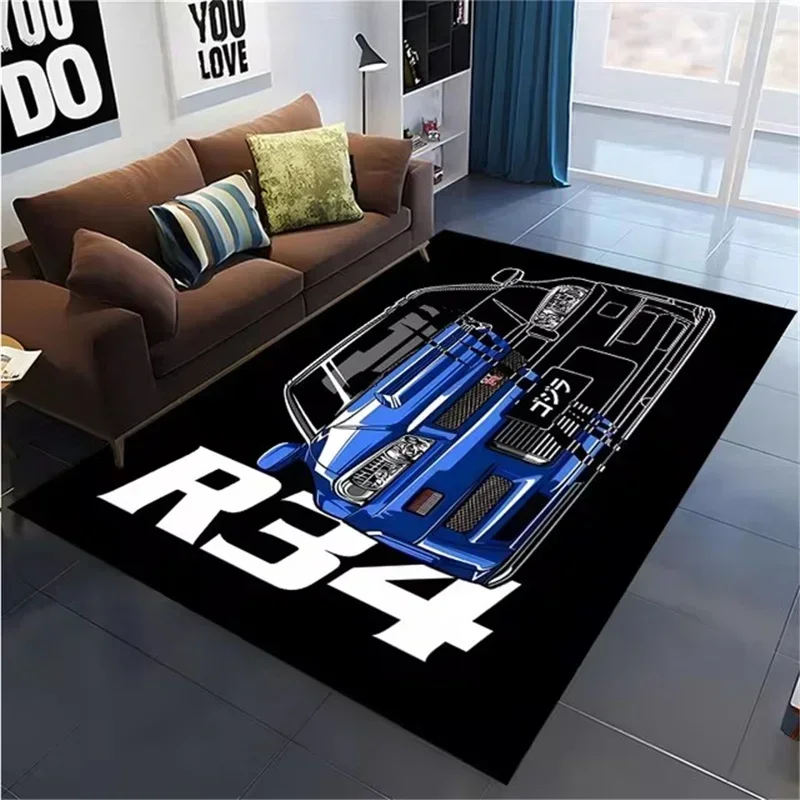 Anti Fatigue Mat - คลาสสิกรถแข่งพิมพ์พรมพรมห้องนอน Play Mats Home Decor พรมห้องรับแขกโซฟาพรมเช็ดเท้าลื่น