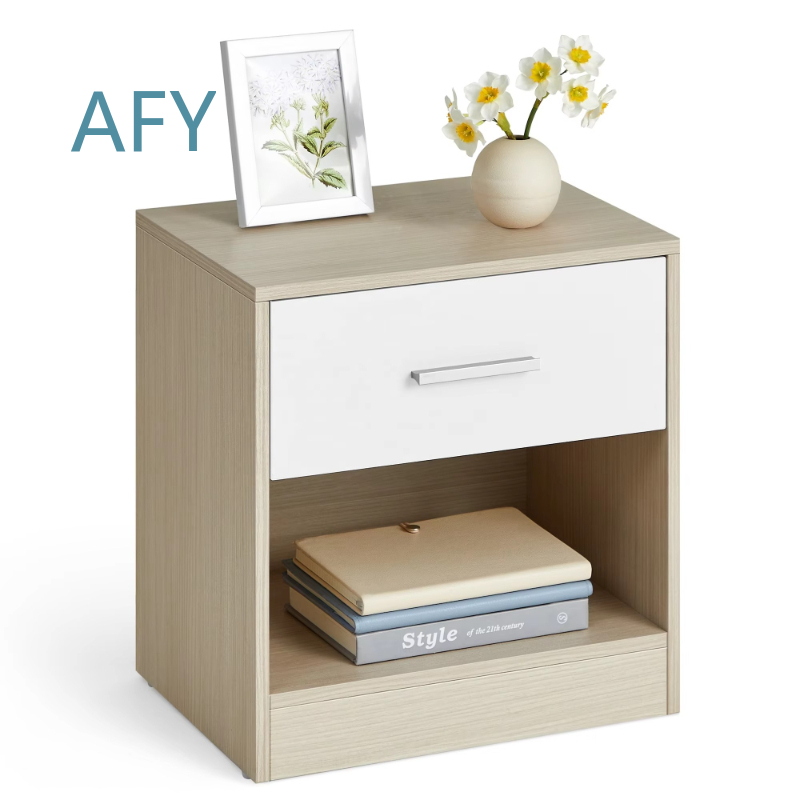 Home Office Of Ikea - โต๊ะข้างเตียงแบบเรียบง่ายพร้อมลิ้นชักสำหรับตกแต่งห้องนอน โฮมออฟฟิศ โต๊ะข้างเตียงไม้สำหรับ IKEA MUJI Target