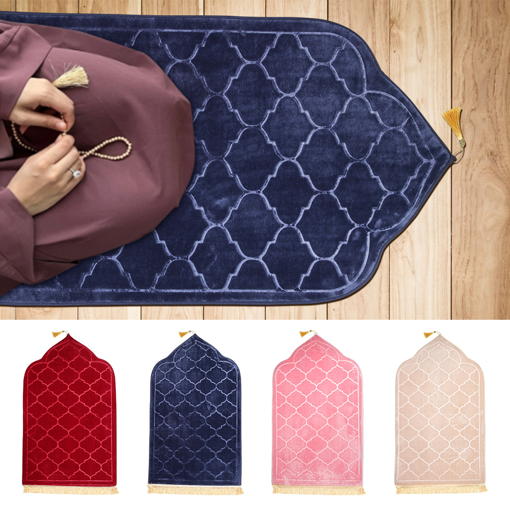 Anti Fatigue Mat - นุ่มบูชาคุกเข่า Travel พรมกันลื่น Flannel พรมสําหรับมุสลิม Ramadan