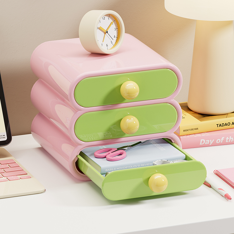 Desk Drawer Small - ยูโฟรู โดพามีน ดีสก์ออแกไนเซอร์,กล่องเก็บของแบบลิ้นชัก 3 ชั้น, ชั้นวางเครื่องเขียนอเนกประสงค์สำหรับสำนักงานหอพัก