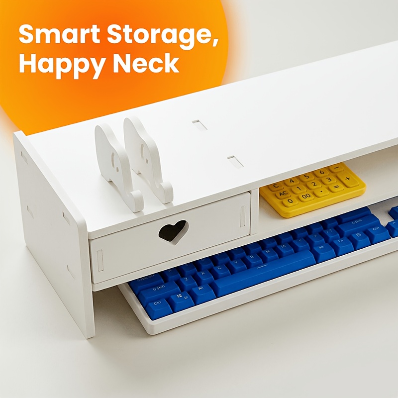 ขาตั้งจอคอมพิวเตอร์ PVC สีขาวแ - Desk Drawer Small บทวิจารณ์และราคา