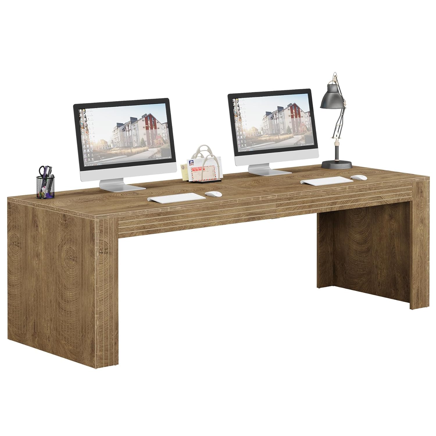 # โต๊ะคอมพิวเตอร์คู่ขนาดยาวพิเ - Home Office With Two Desks บทวิจารณ์และราคา