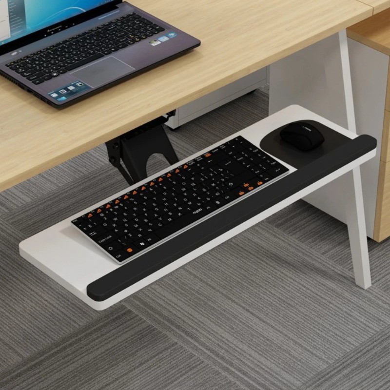 ถาดวางคีย์บอร์ดใต้โต๊ะพร้อมแผ่ - Desk Drawer Small บทวิจารณ์และราคา