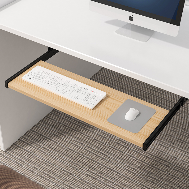 ถาดวางคีย์บอร์ดใต้โต๊ะพร้อมราง - Desk Drawer Small บทวิจารณ์และราคา