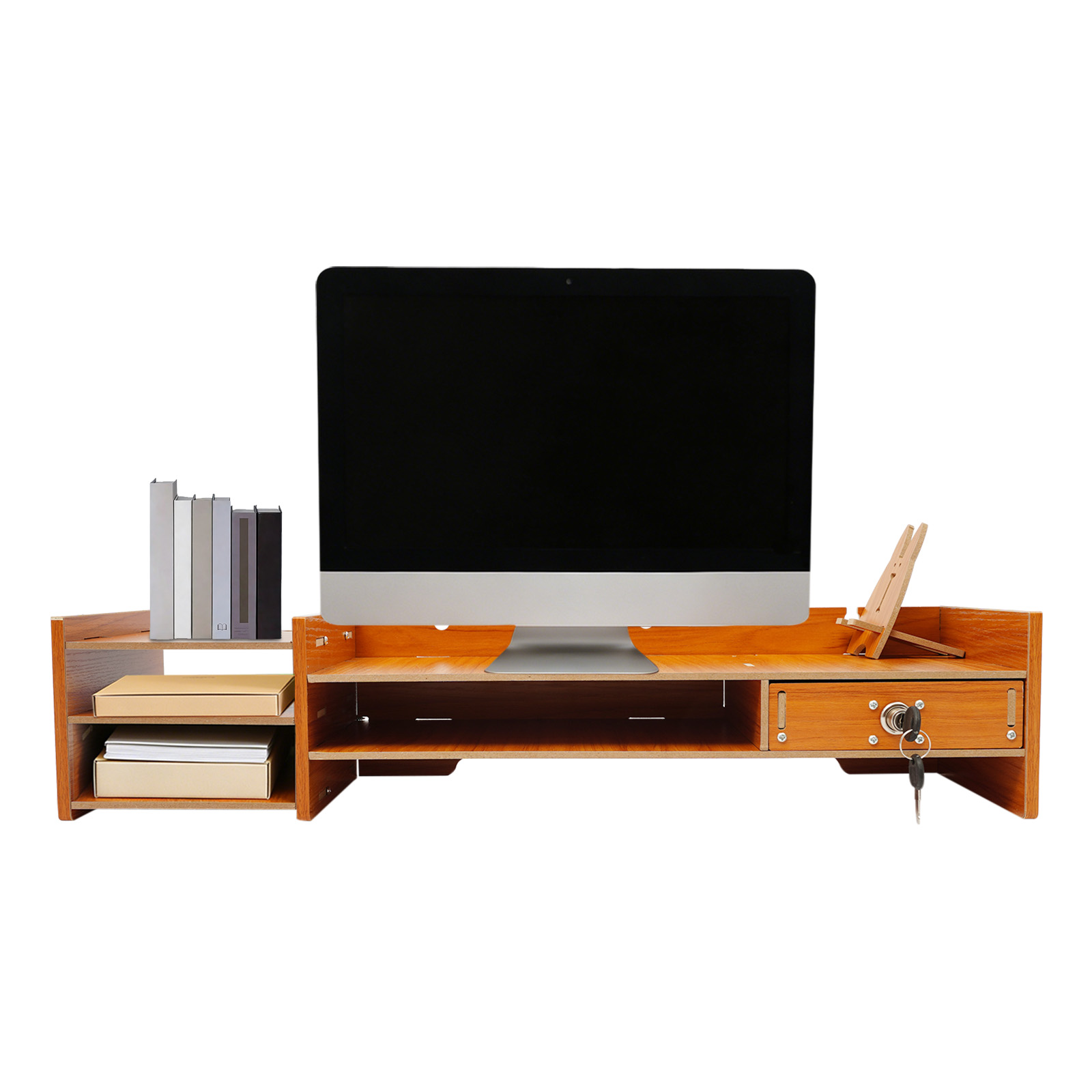แท่นวางจอคอมพิวเตอร์ MDF แบบ E - Desk Drawer Small บทวิจารณ์และราคา